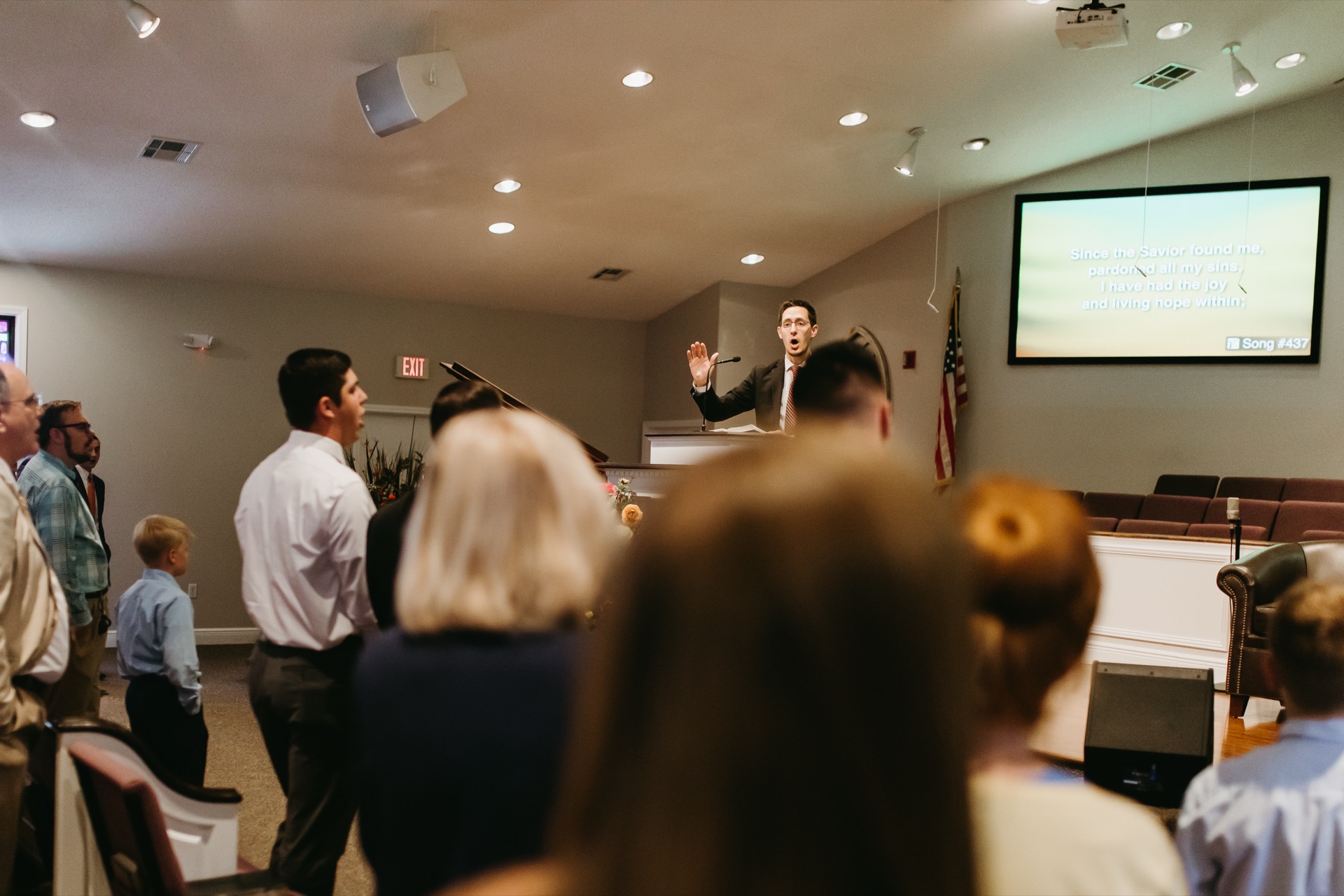 Worship service at Victory Baptist Church